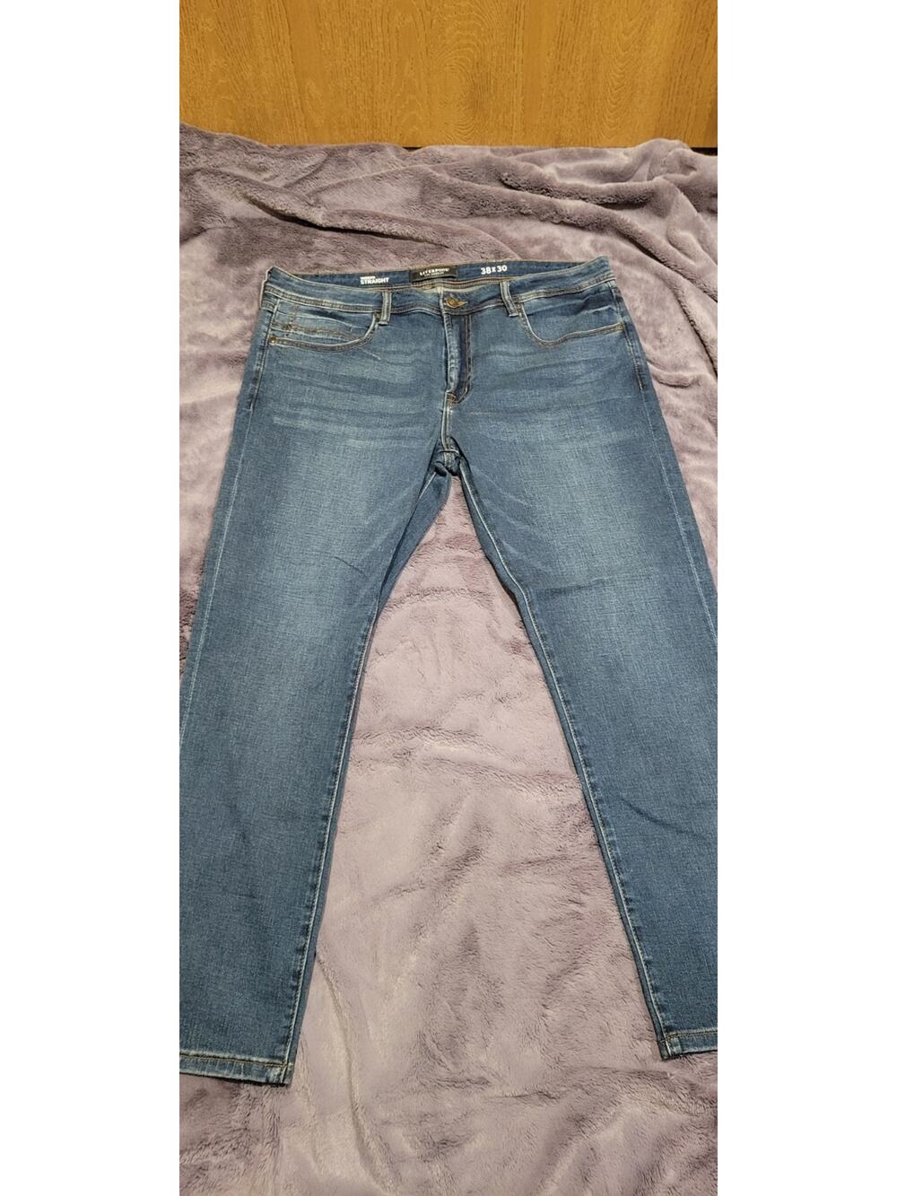 Liverpool Los Angeles Modern Straight Jeans Mens 38x30 Medium Wash Denim Casual